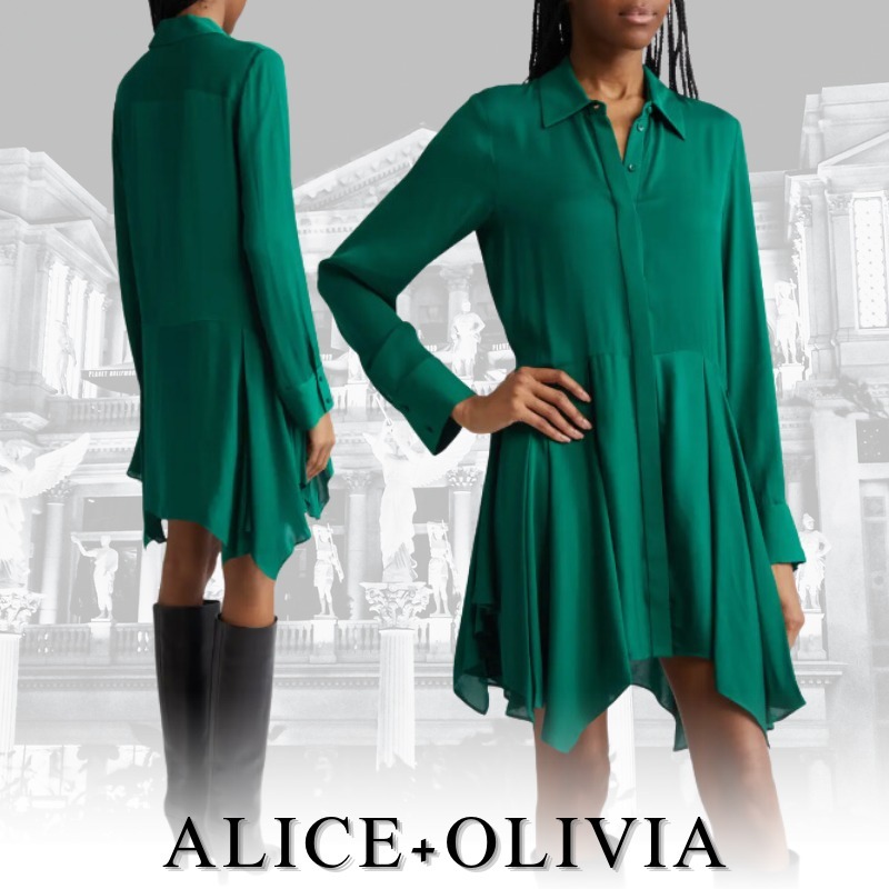 福袋 セール ALICE+OLIVIA アリスアンドオリビア シャツワンピース ワンピース
