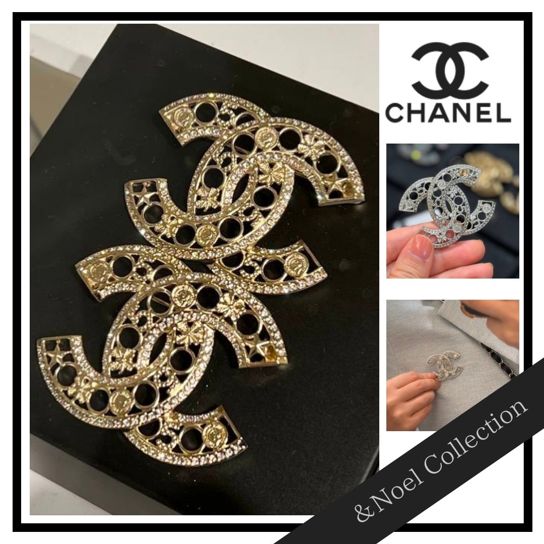 【繊細で美しい♢】CHANEL ブローチ*シルバー/ゴールド