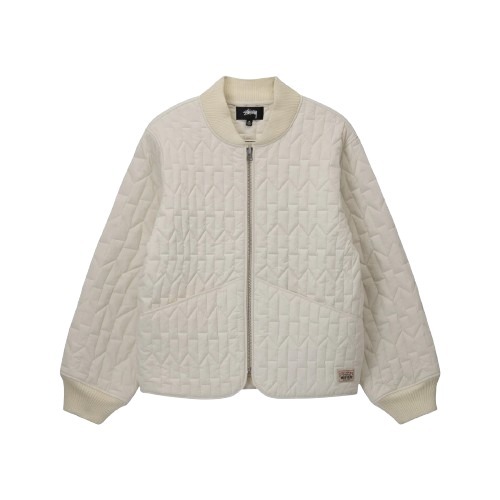 ★人気★ Stussy S Quilted Liner Jacket Cream