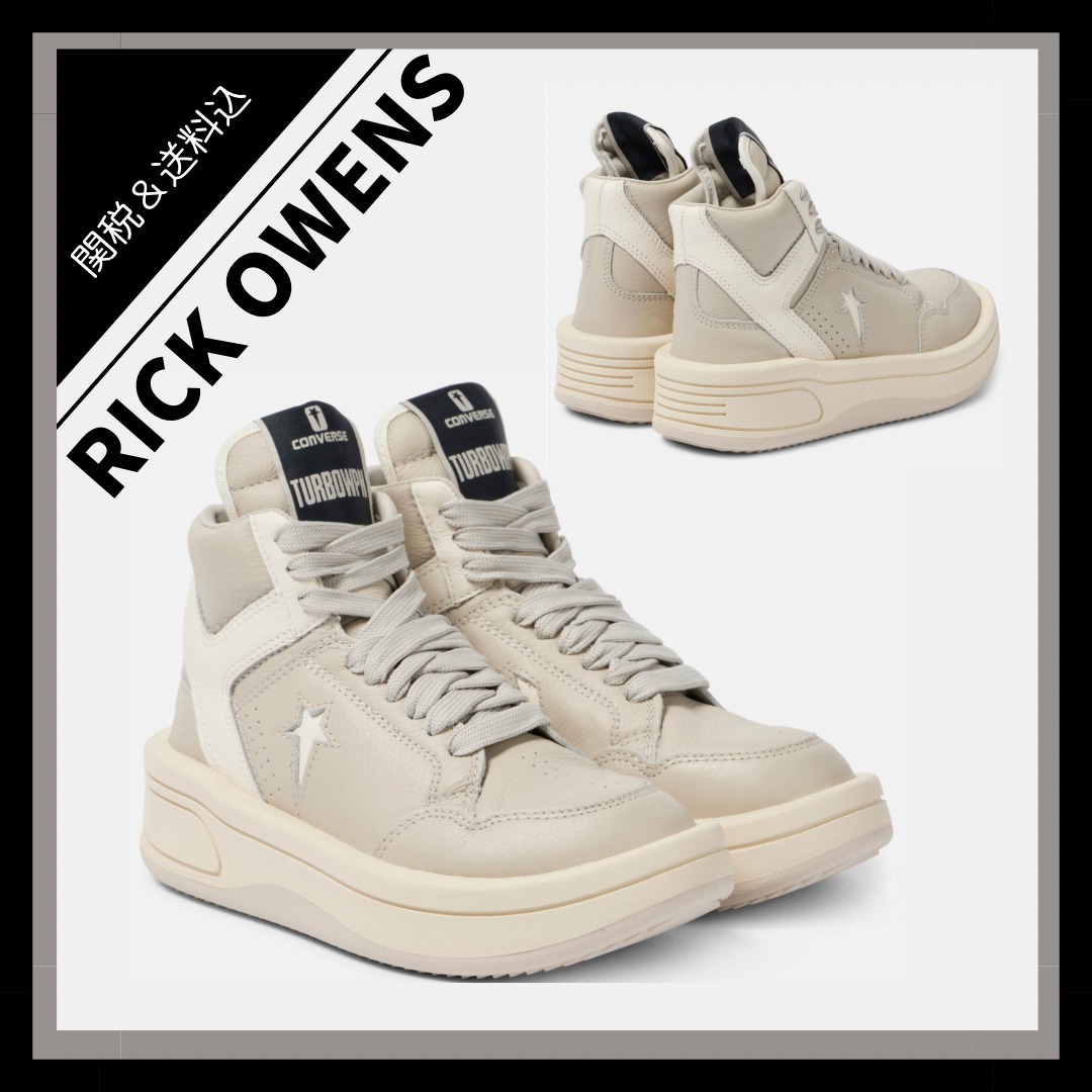 *Rick Owens*レザーハイカットスニーカー