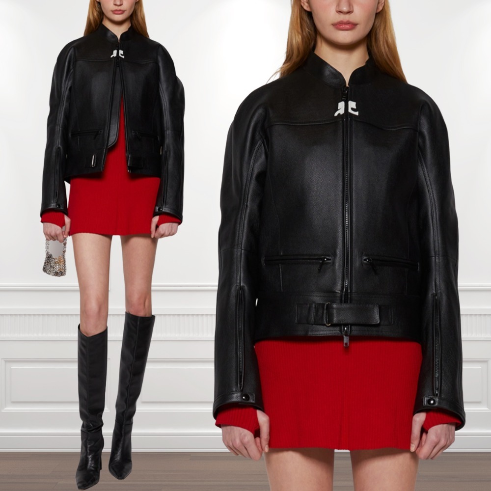 絶対欲しい！Courreges スキューバ レザーボンバージャケット