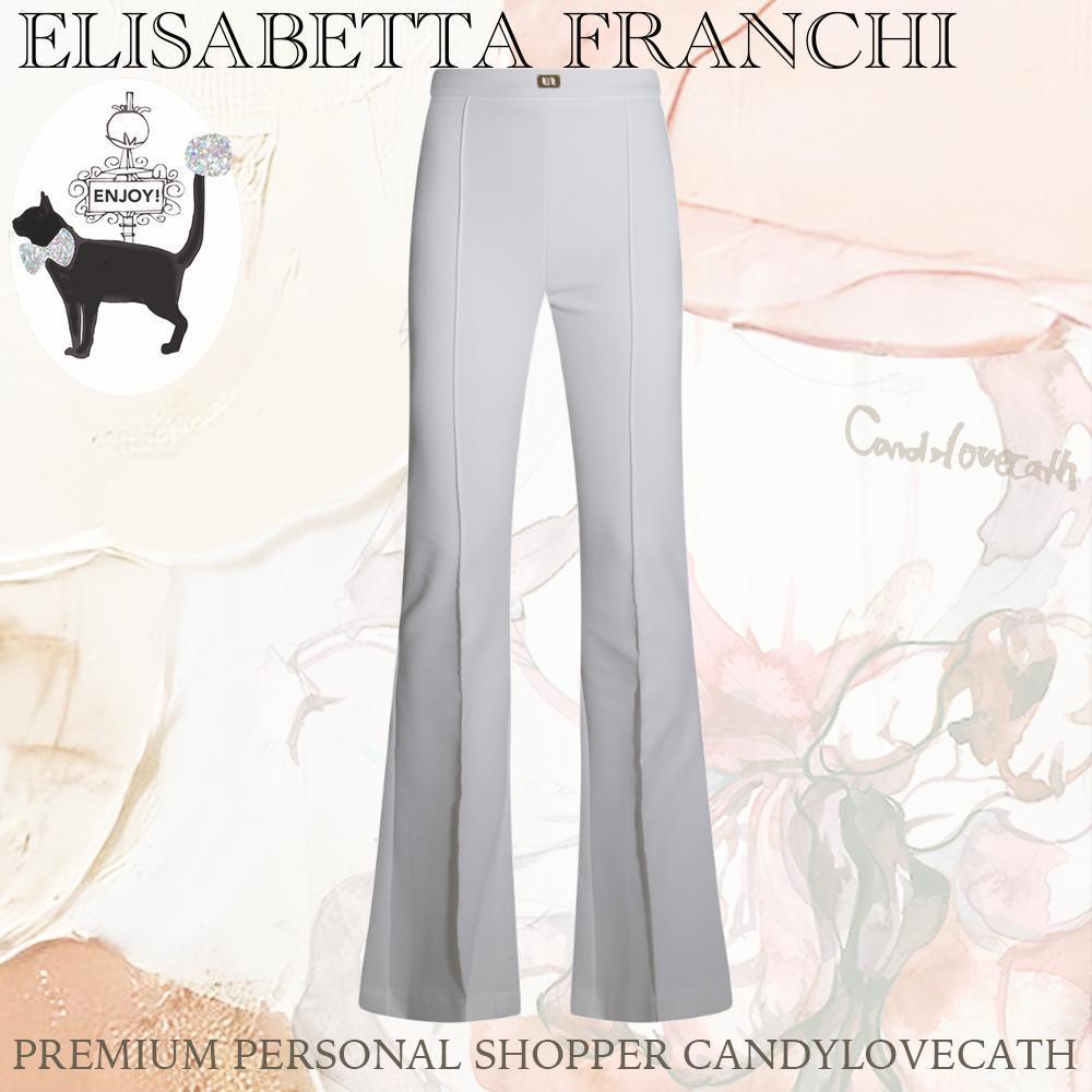 パンツ ELISABETTA FRANCHI WHITE PANTS