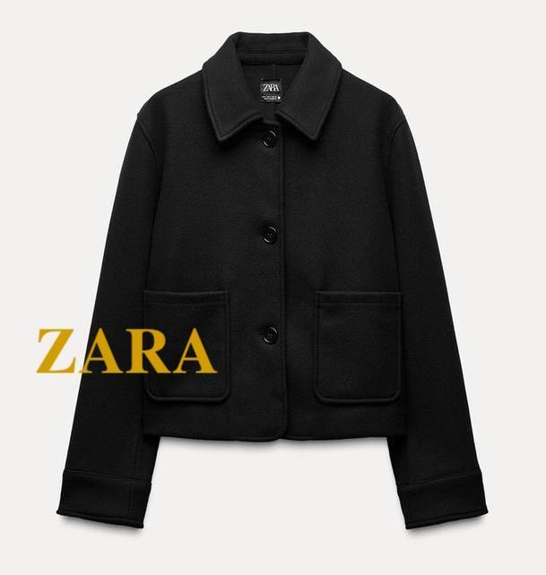 ☆ドイツ発*ZARA*新作*ポケットソフトジャケット/BLACK☆