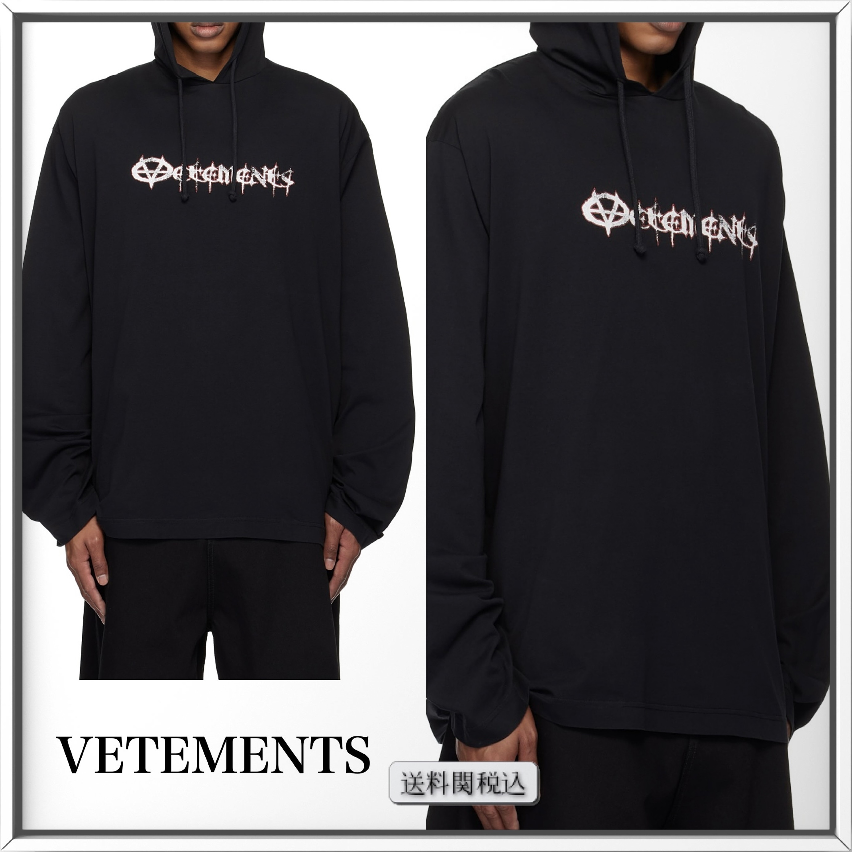 VETEMENTS Repeat ロゴ コットン パーカー 人気
