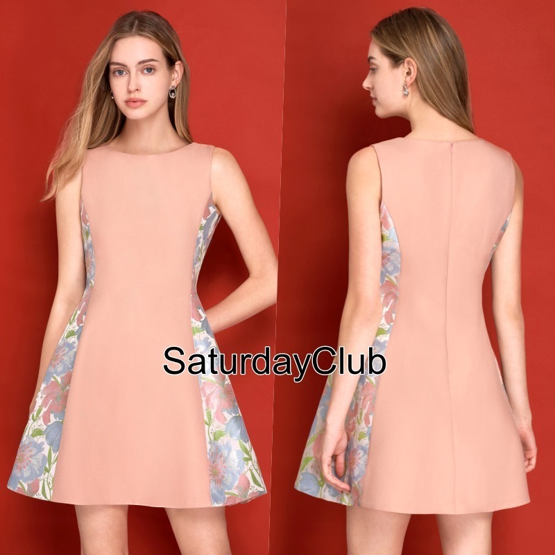 ☆SaturdayClub☆ コントラストサイドパネル ワンピース