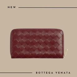 【BOTTEGA VENETA】イントレチャートジップアラウンドウォレット