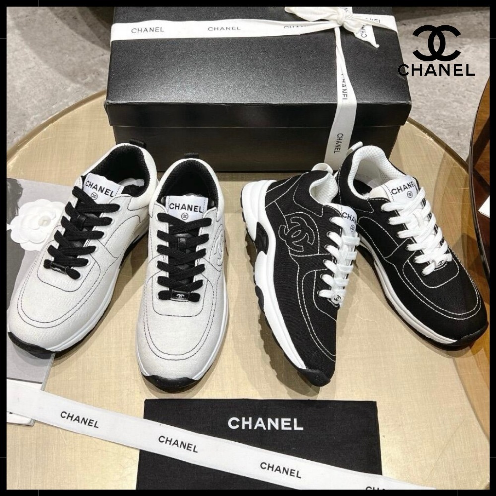 【厚めソール☆】CHANEL 25C スニーカー CCロゴ ステッチ