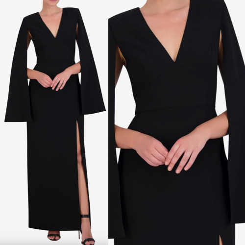 SALE!!BCBG MAXAZRIA ケープマキシ丈カクテルワンピース
