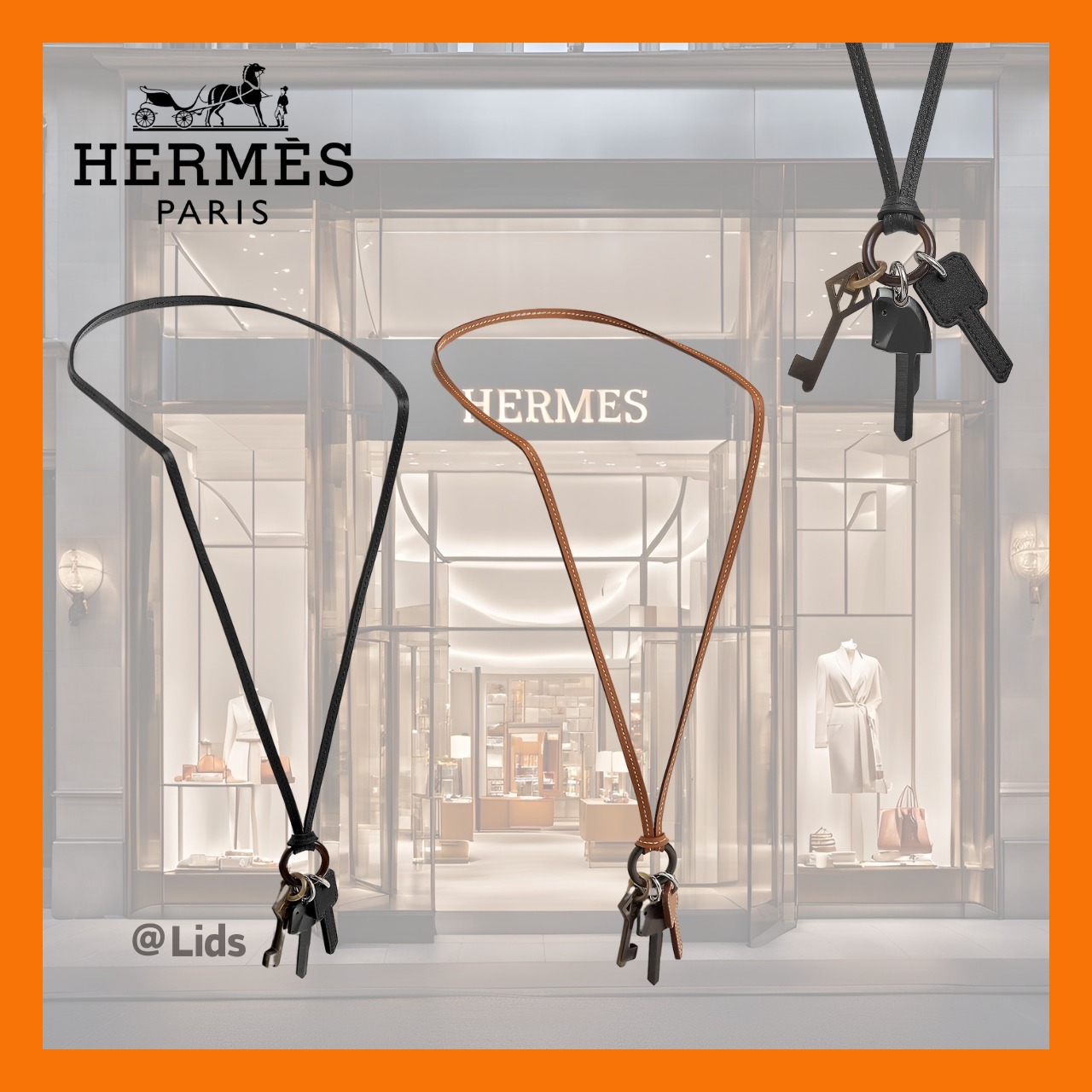 【独創性が光る洗練デザイン】HERMES ロングネックレス 《クレ》