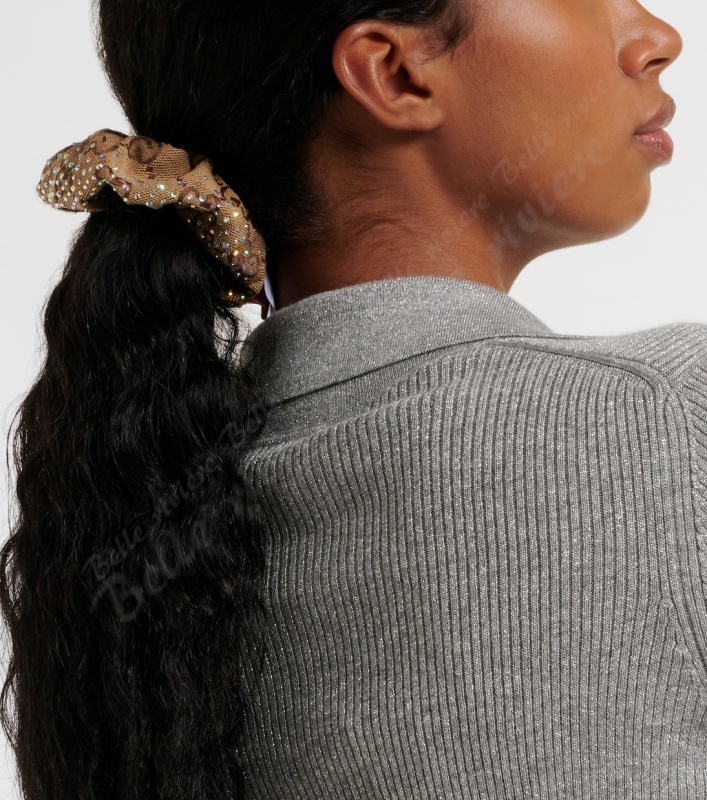 24AW new/GUCCI GGキャンバス クリスタル装飾シュシュ Scrunchie 24AW new/GUCCI GGキャンバス クリスタル装飾シュシュ Scrunchie