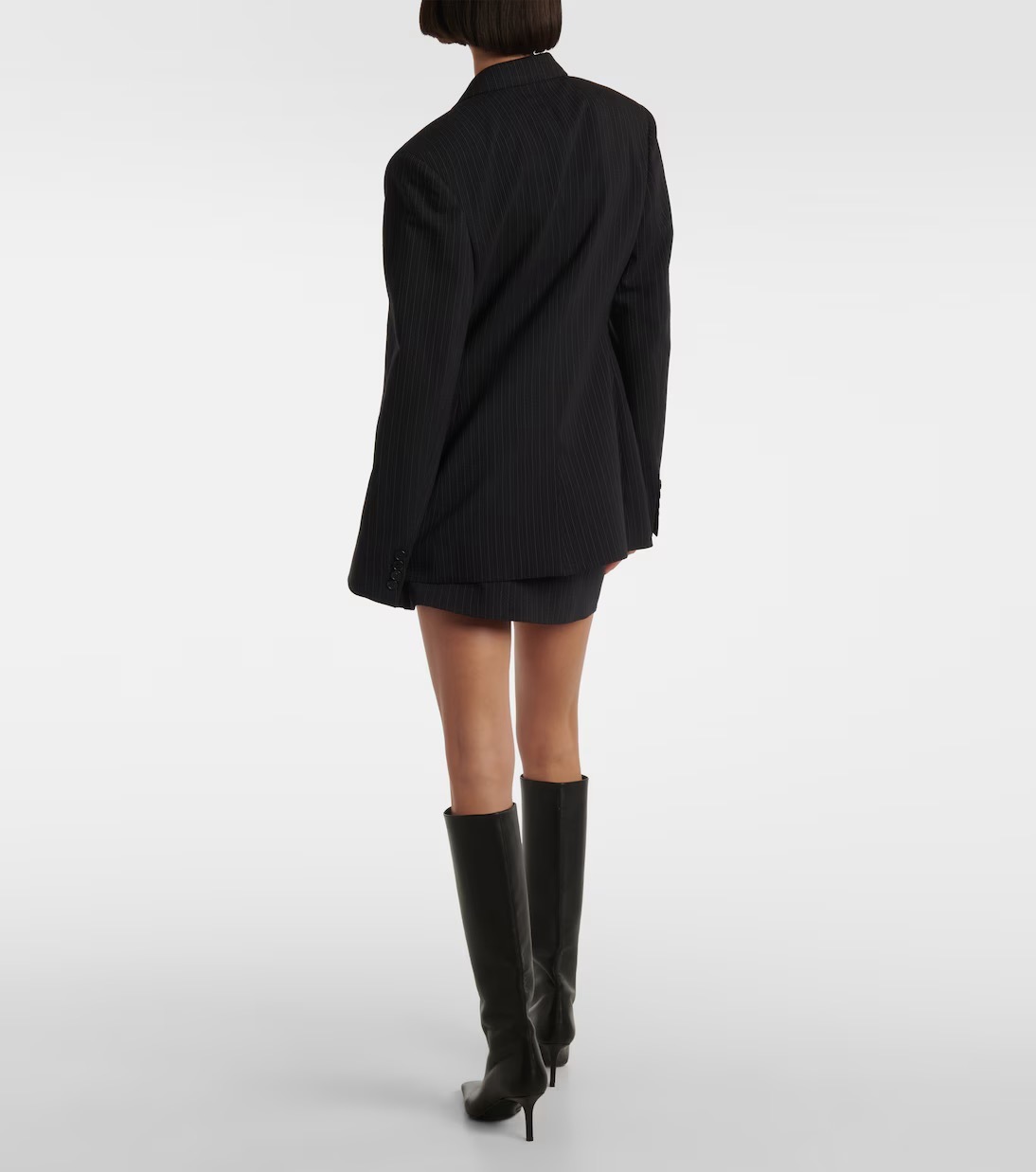 【Acne Studios】ピンストライプのウールとコットンのブレザー ピンストライプのウールとコットンのブレザー (Acne Studios