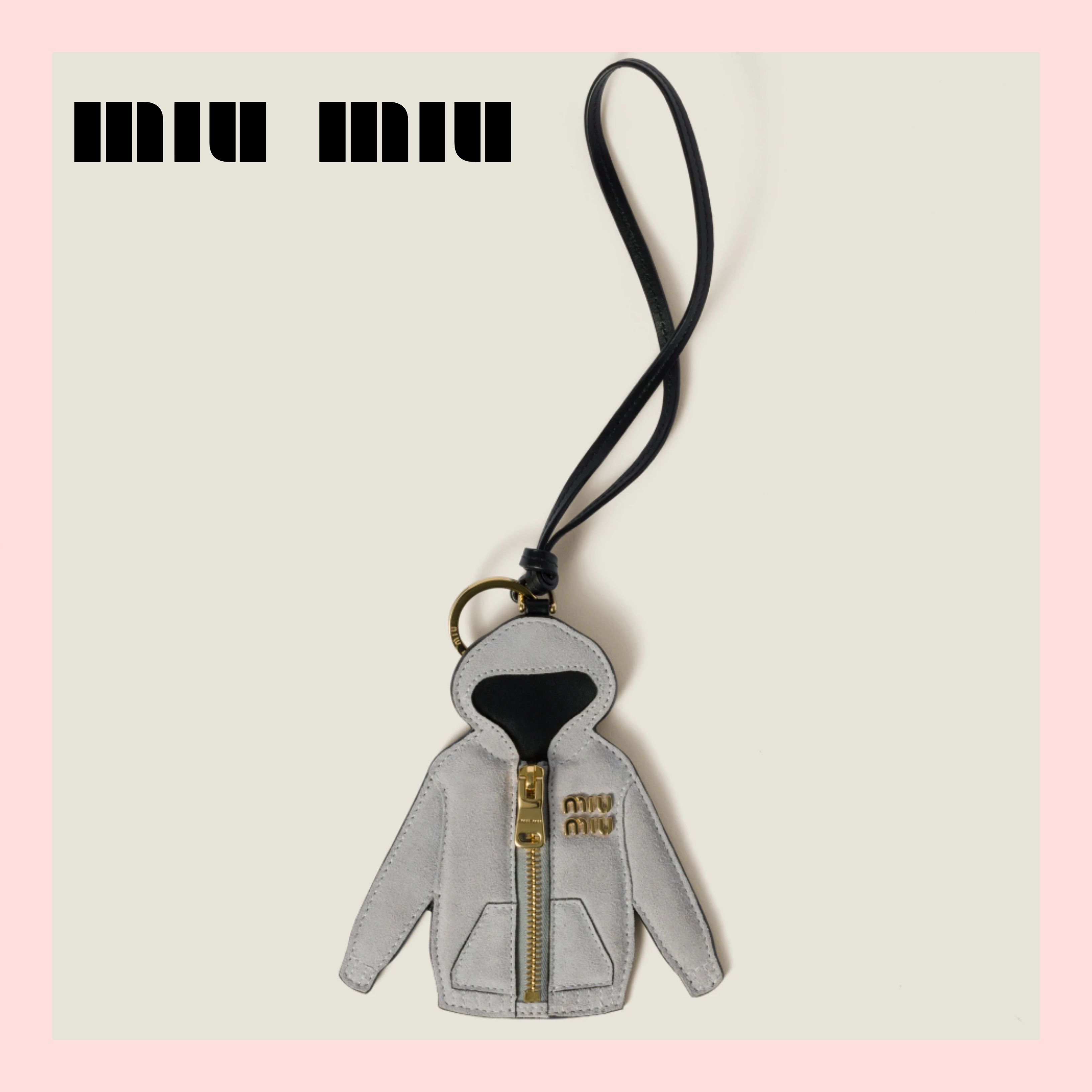 Miu Miu】トリック レザー キーリング フーディーモチーフ