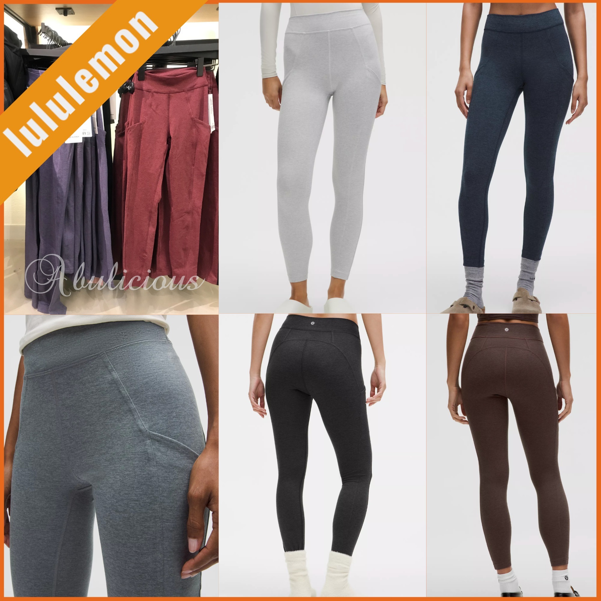 lululemon☆ソフトスエード調 ストレッチレギンス 25 ポケット