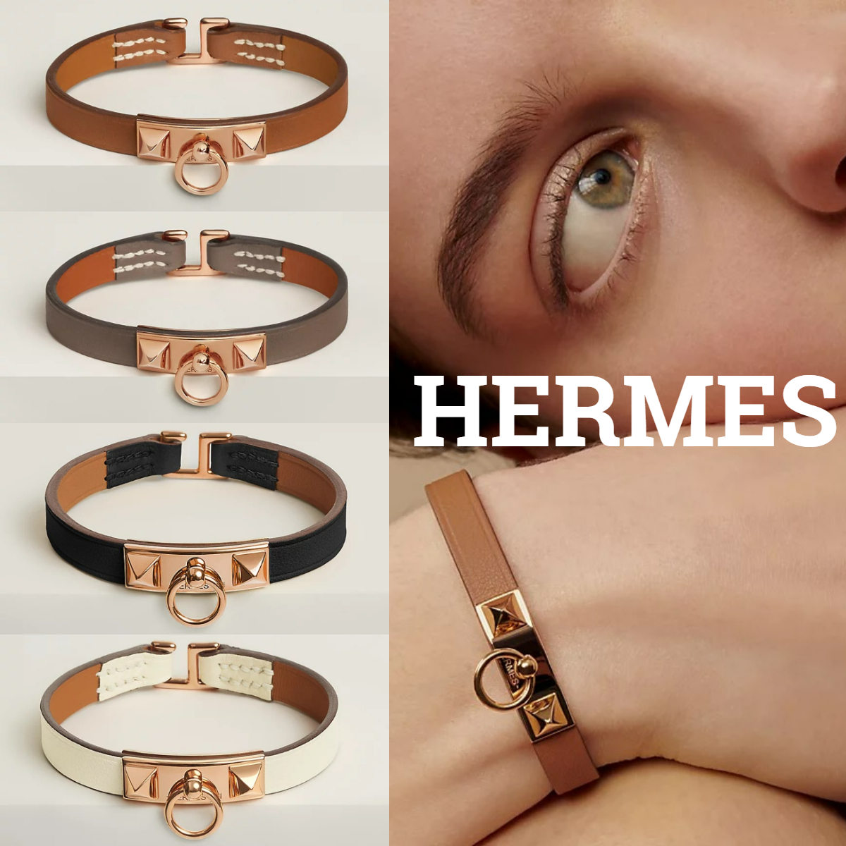 1個必須*HERMES*リヴァーレ ブレスレット Rivale ローズゴールド