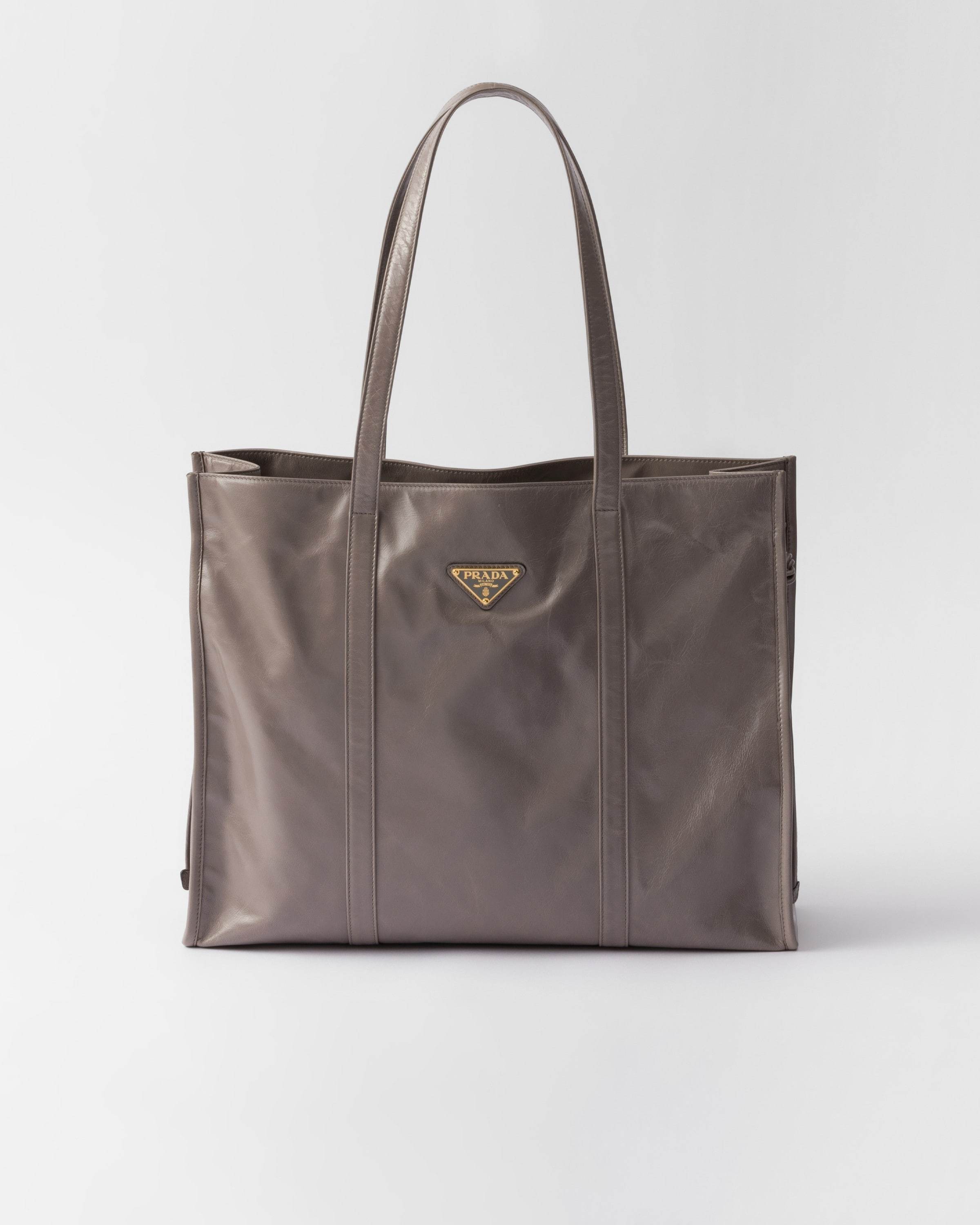 【日本入手困難】プラダ Large leather tote bag トートバッグ