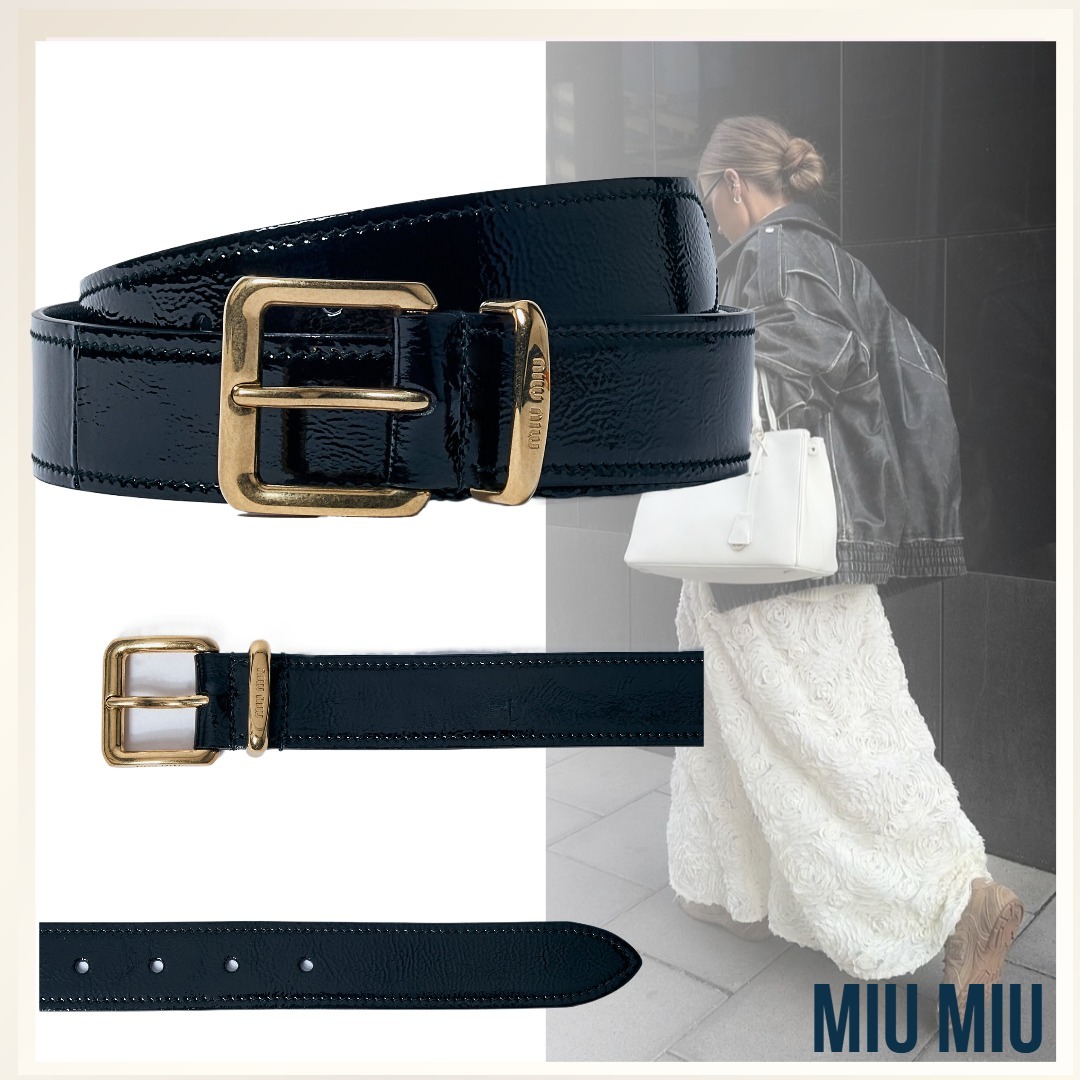 エレガントで洗練されたデザインが特徴≪Miu Miu≫ レザーベルト