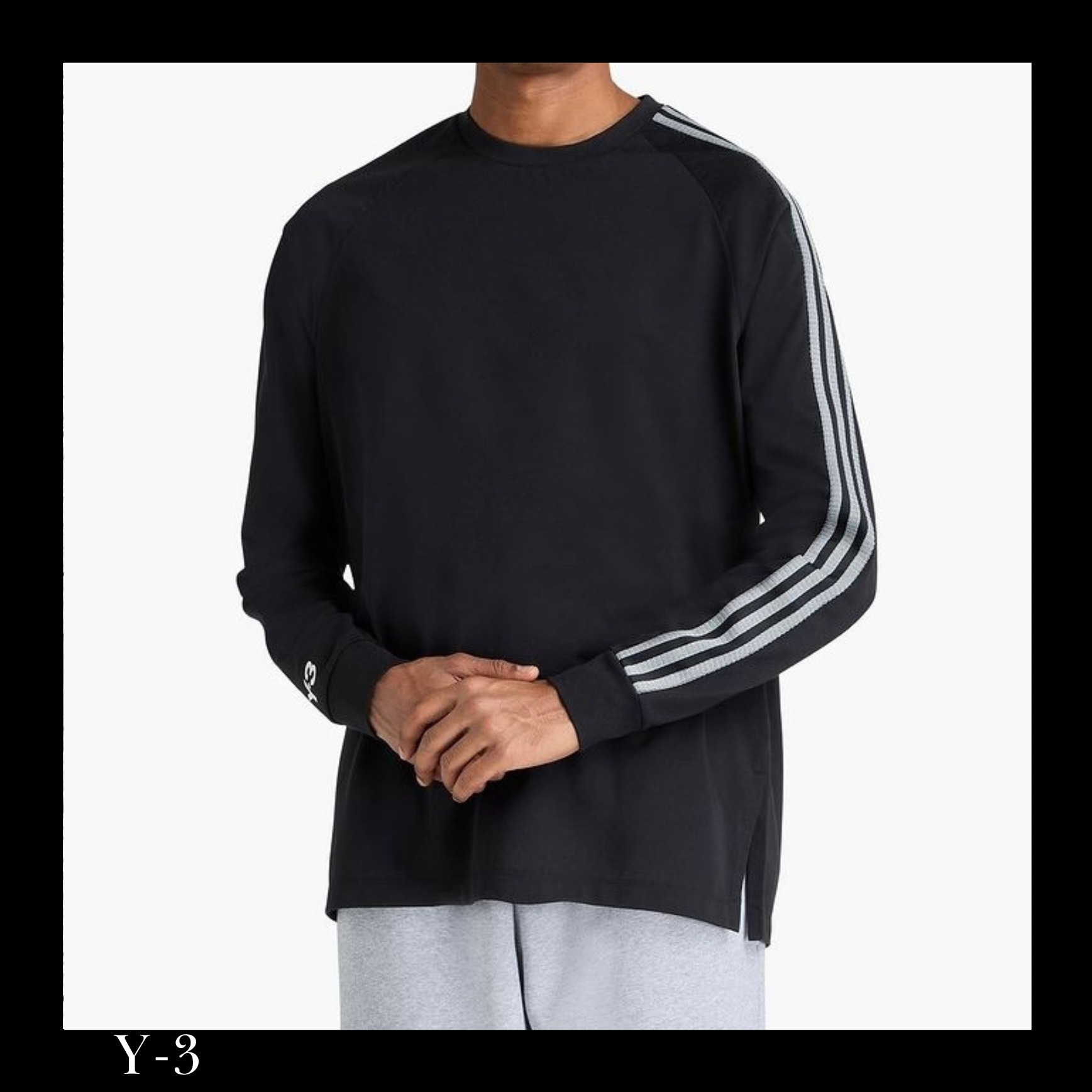 ＊送料・関税込み＊Y-3 コットン混ジャージー Tシャツ ブラック
