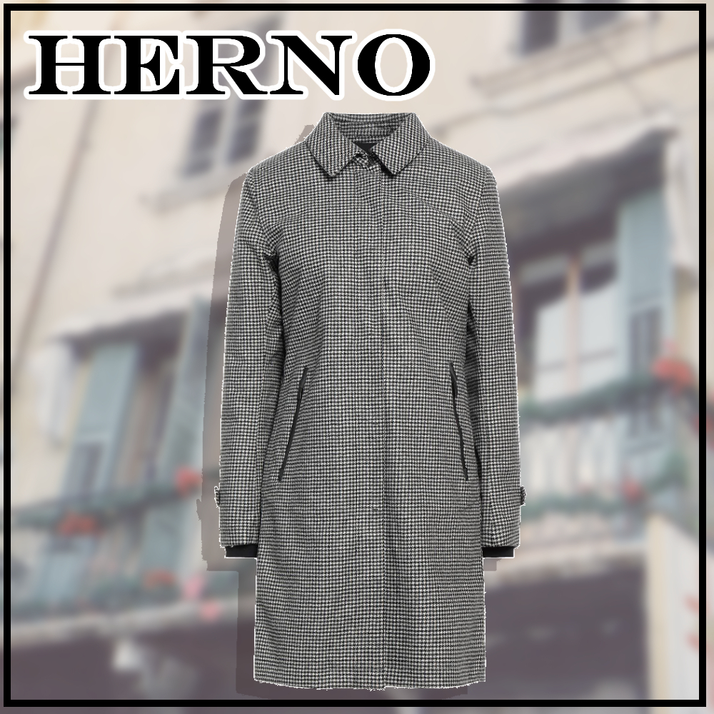 【HERNO】コート フランネル素材 千鳥 HERNO