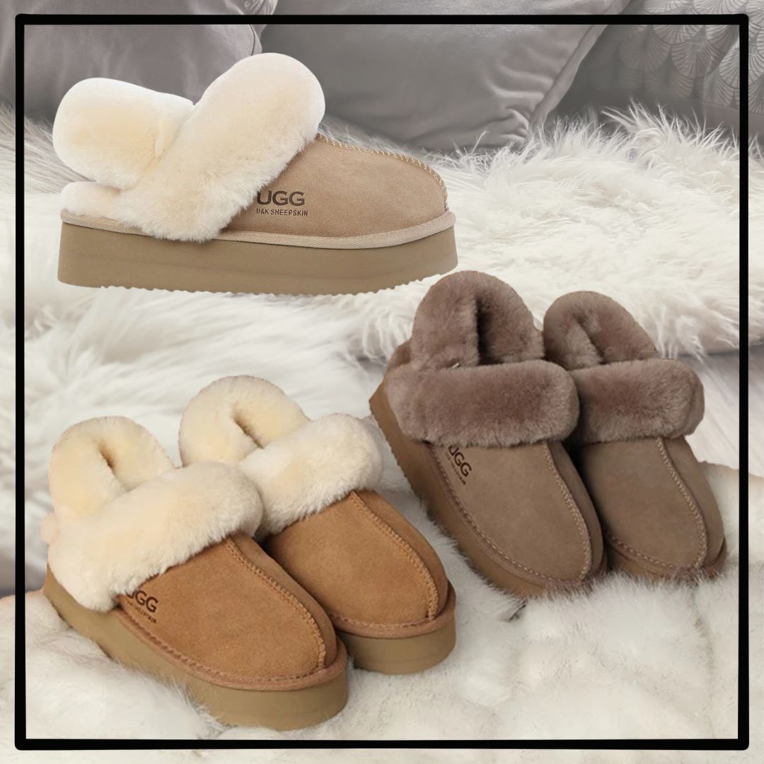 【ORIGINAL UGG Australia classic】UGG Fluffy Strappy Scuff