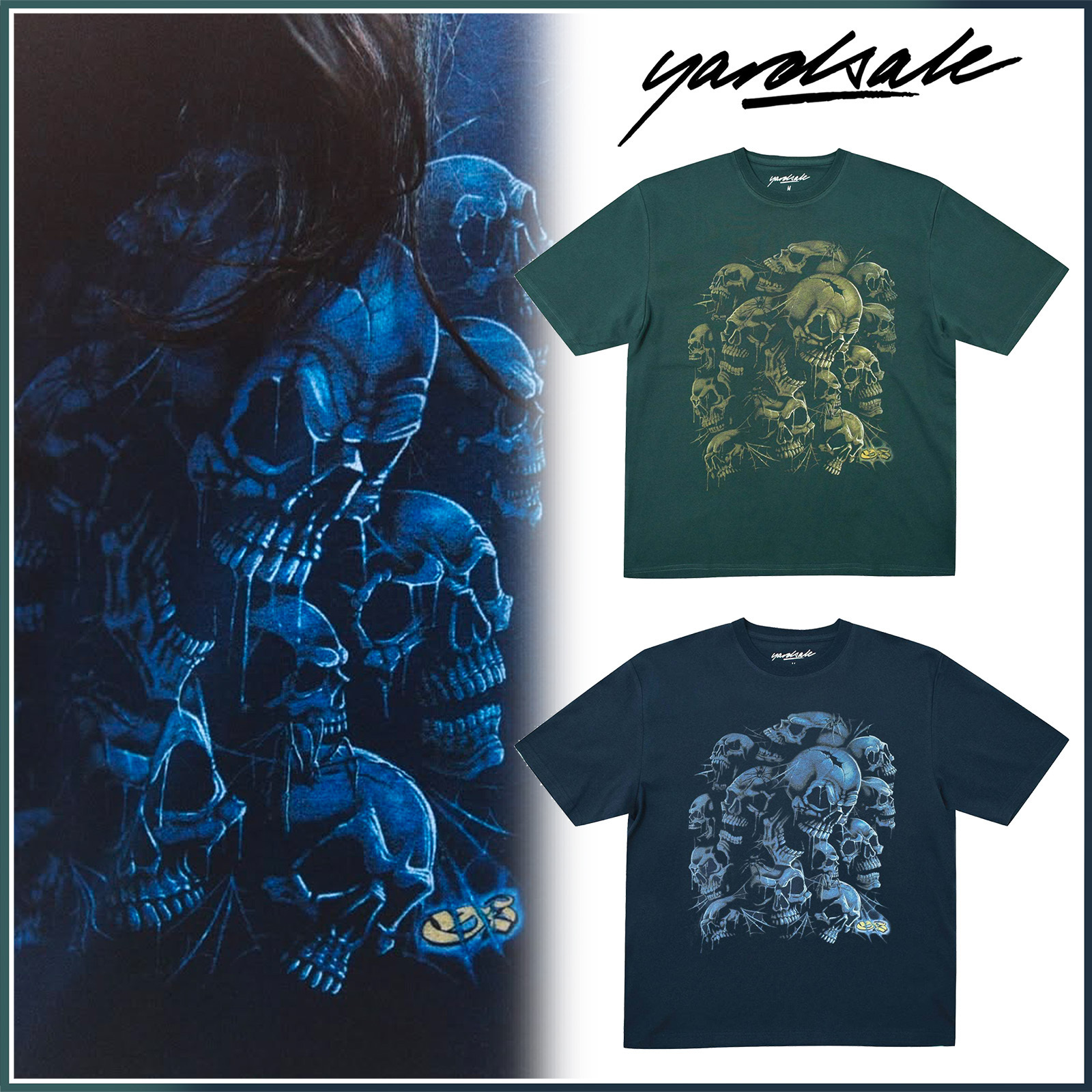 ☆YARDSALE☆ 新作 Crypt T-Shirt スカル 半袖 Tシャツ 2色