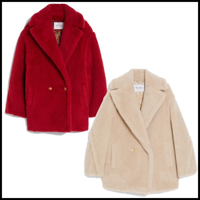 【Max Mara】Cuba テディベア アイコン アルパカウール混 コート MAXMARA テディベアアイコンアルパカとウール コート CUBA (Max