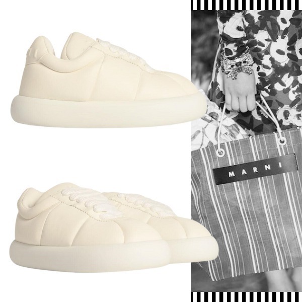 ★関税込み★【MARNI】ホワイト レザー BIGFOOT2.0 スニーカー