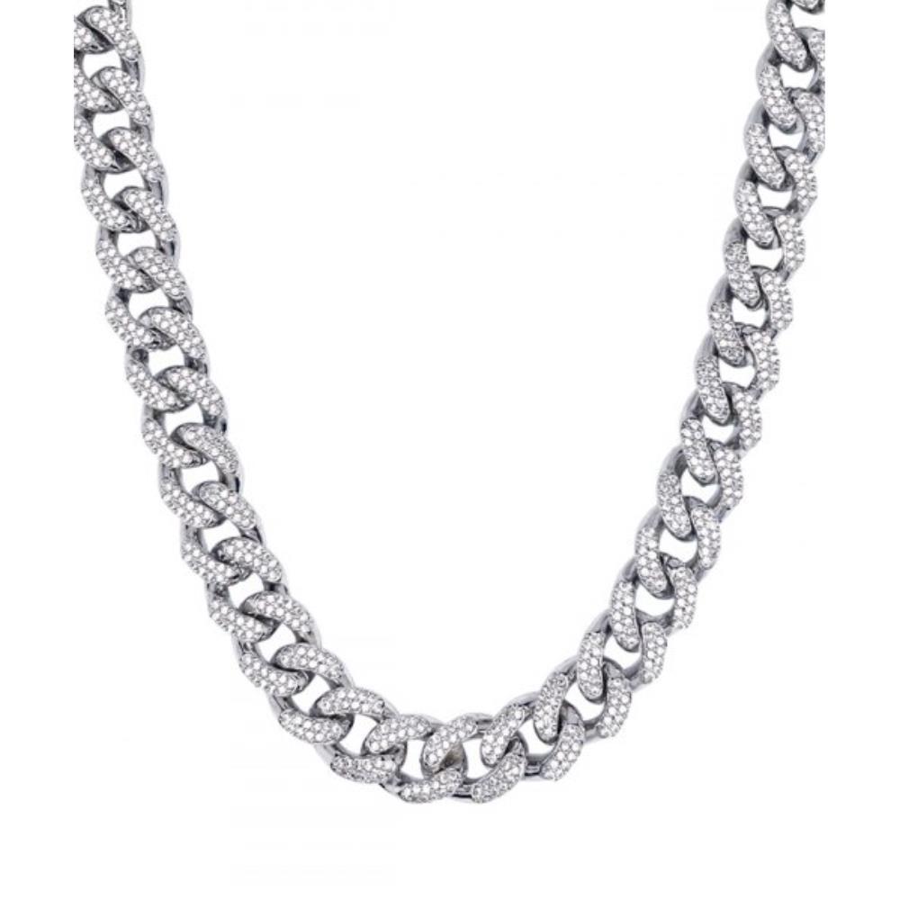 ◇BLACKPURPLE◇ BLACKLABEL BP Ice Bold Cuban Chain Choker Ne