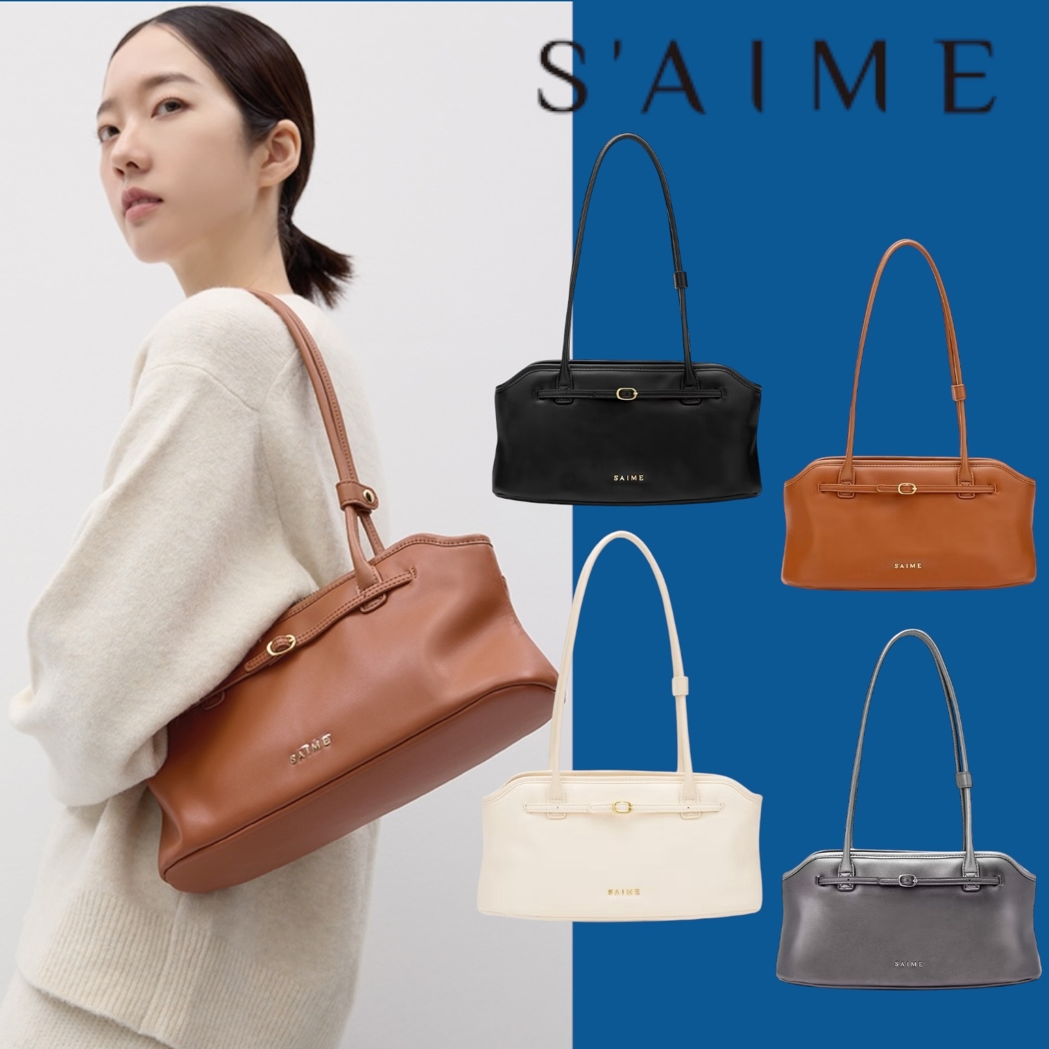 ★S'AIME Jennie皮帶釦肩背包 (S)ハンドショルダーバック/送料込