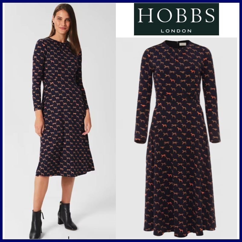 設立40周年記念!!【HOBBS】ドッグ柄ワンピース♪可愛い☆