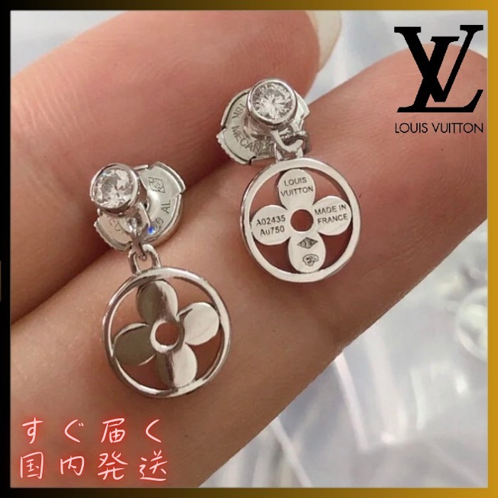 【ホワイトゴールド】Louis Vuitton ピアス イディール 単品