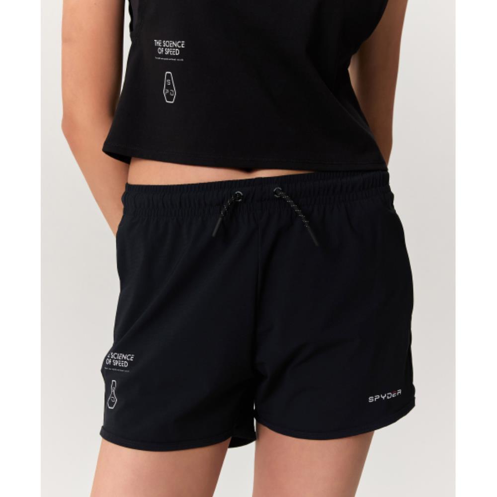 フィットネスボトムス SPYDER Women's Training Tricoat Shorts SPJMCNTR251WBLK