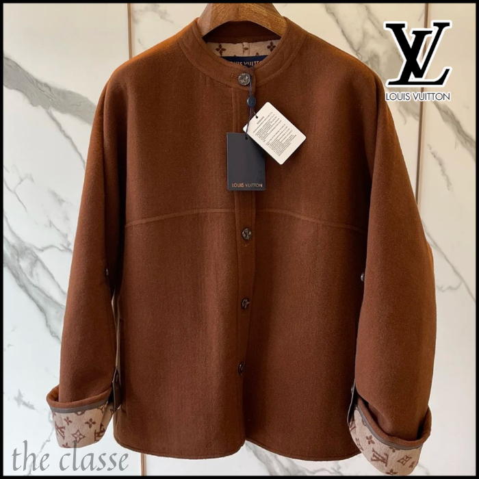 【ゆったり感♪】モノグラムがちらりと覗く★LouisVuittonコート