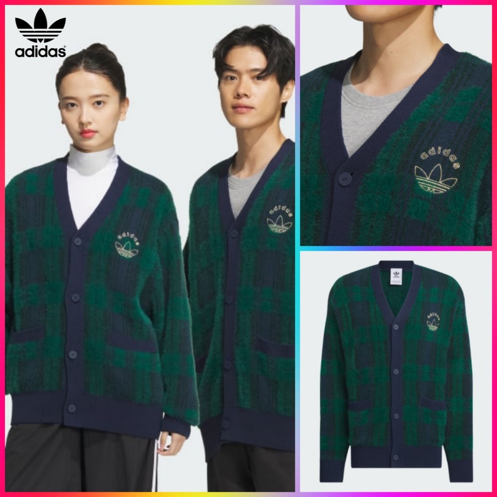 【ADIDAS】ORIGINAL Unisex SPOニットカーディガン★追跡可
