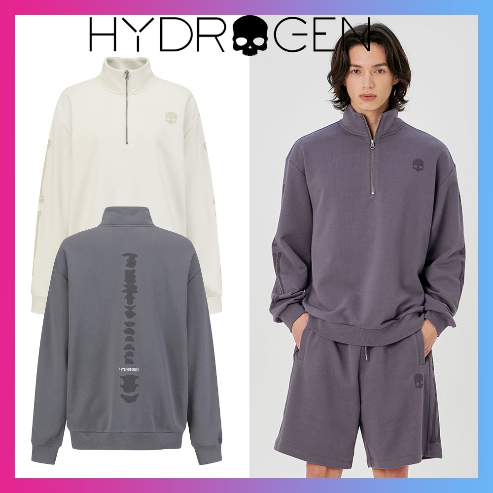 HYDROGEN (韓国) Skull Sweatshirt Zip-Up スウェットシャツ 2色