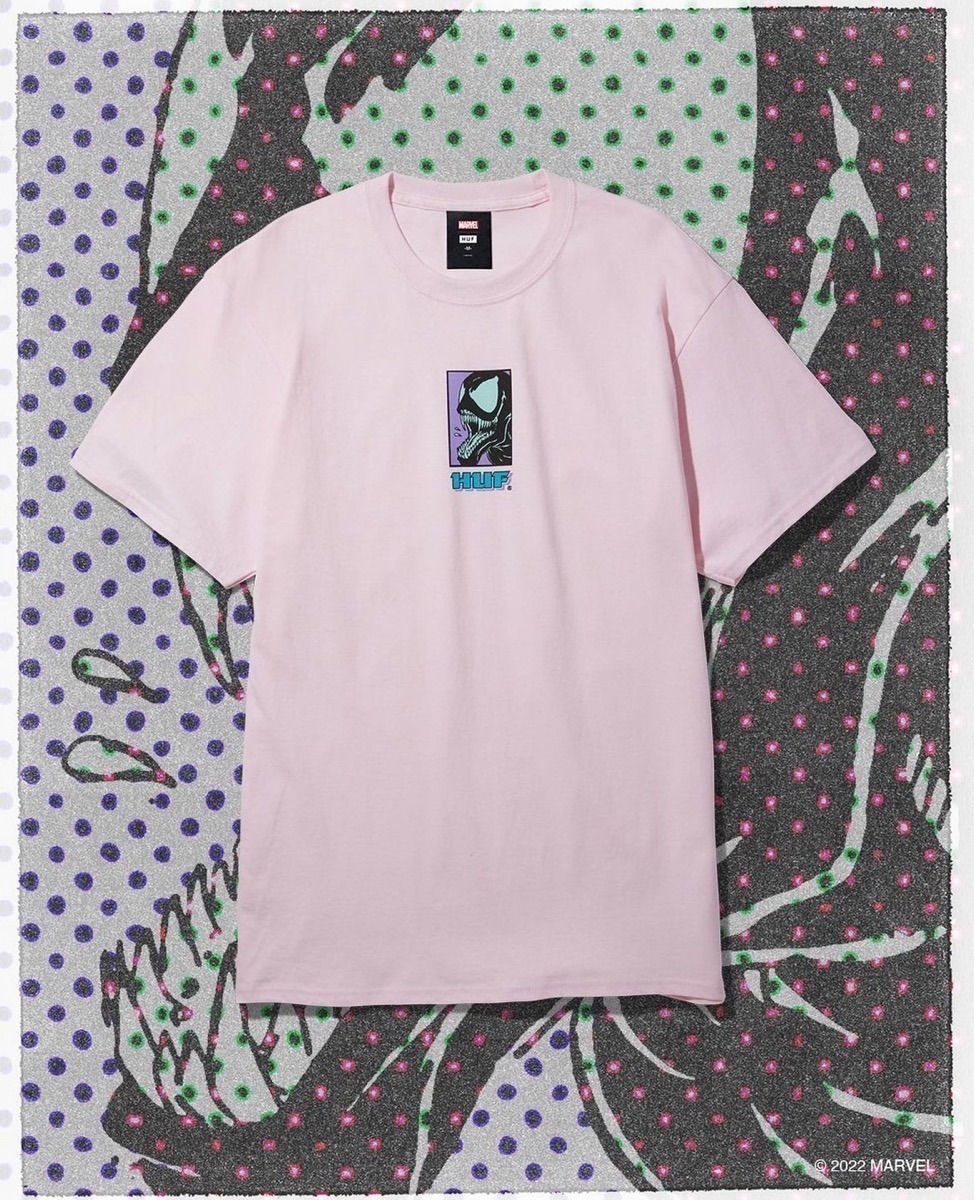即納 HUF X MARVEL コラボ スパイダーマン シンビオート Tシャツ