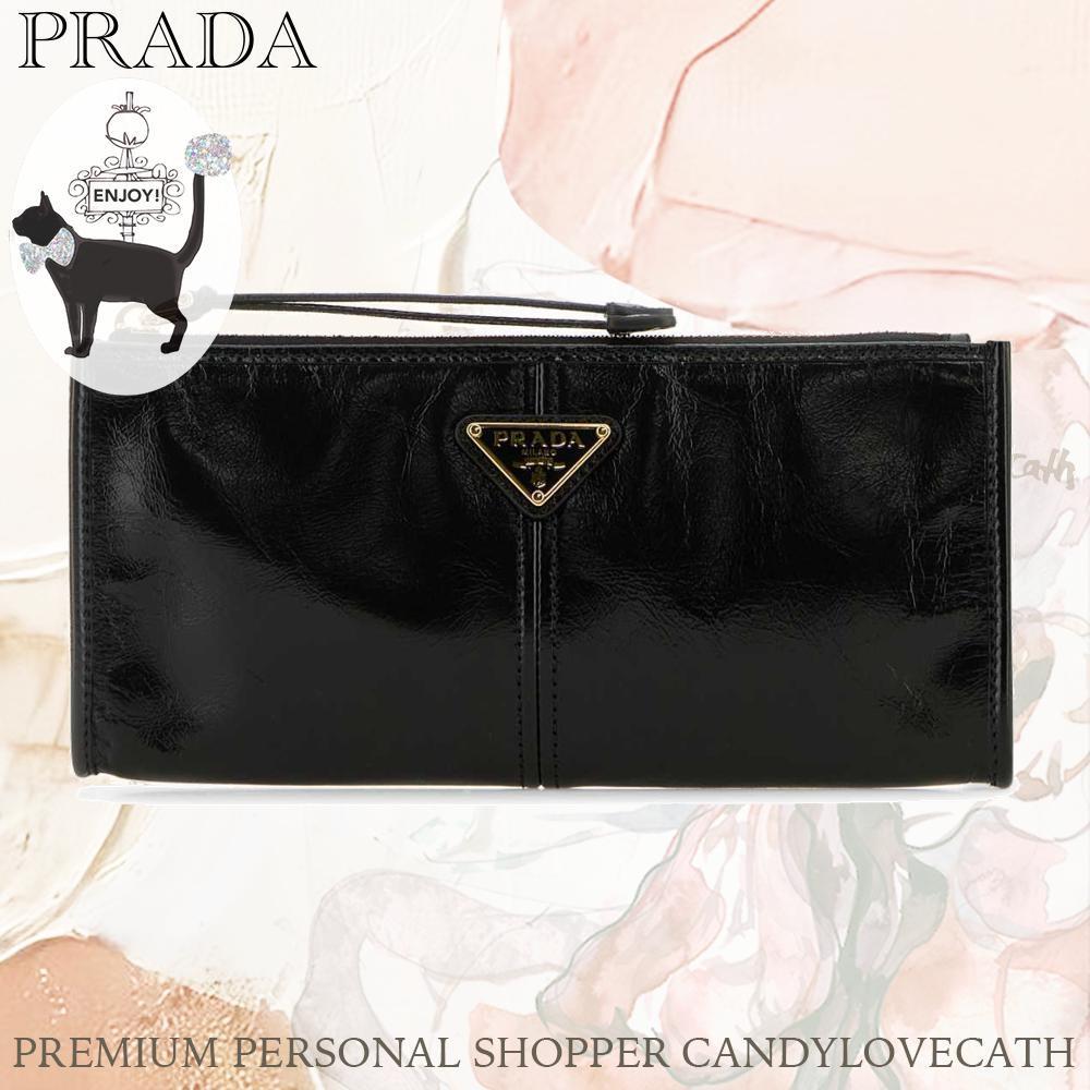 財布・小物その他 PRADA Black Leather Pouch