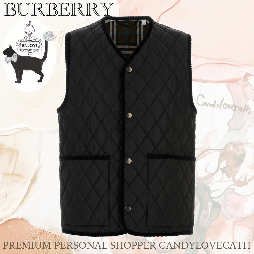 Tシャツ・カットソー BURBERRY Black Nylon Sleeveless Jacket