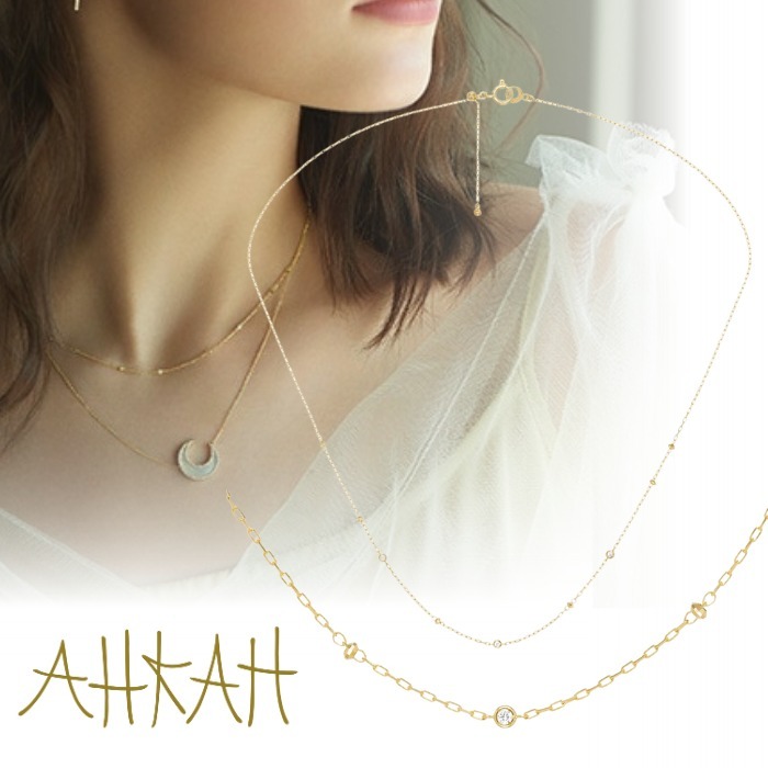 国内直営【AHKAH】18Kイエローゴールド コロネット ネックレス
