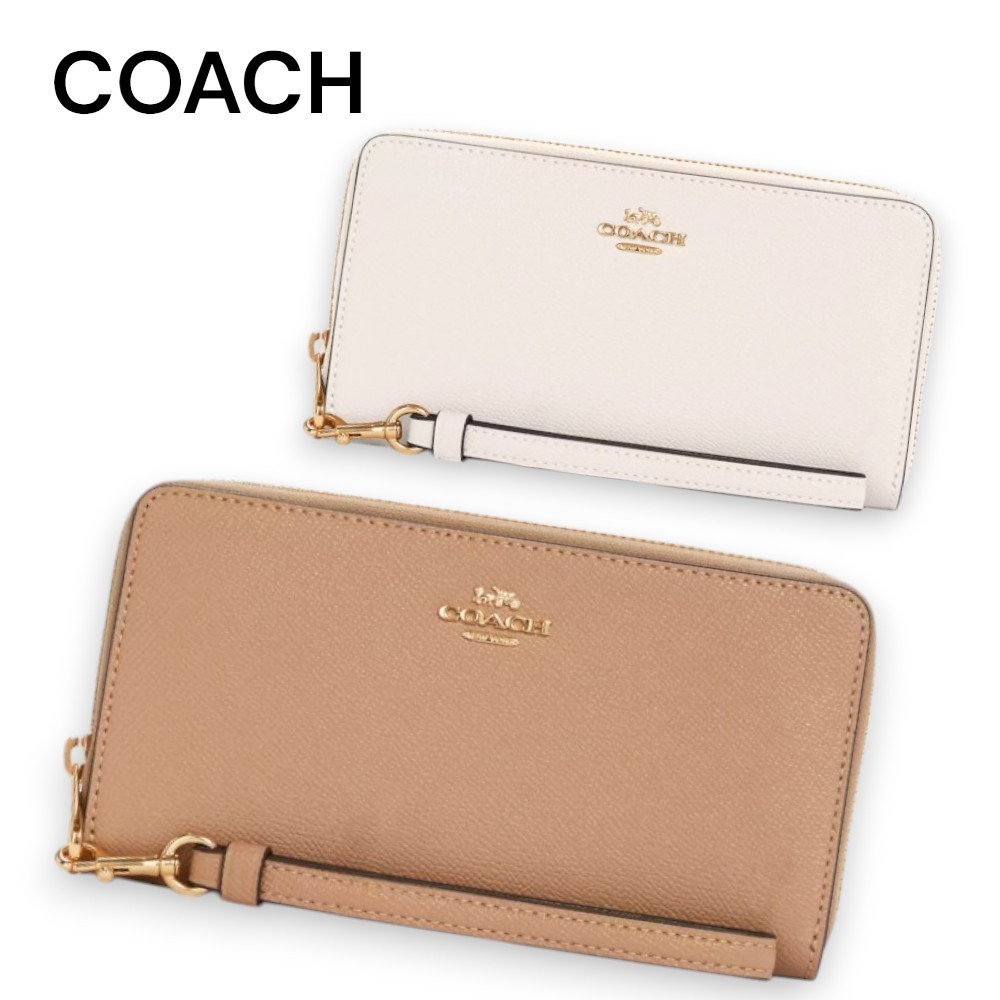 大容量で使いやすい♪【Coach】リストストラップ付き 長財布