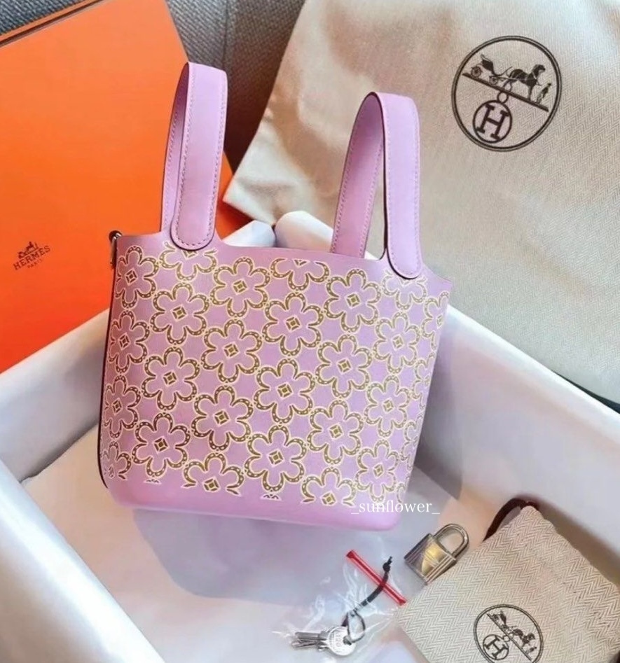 エルメス マイクロピコタン 14cm ラッキーデイジー モーヴ