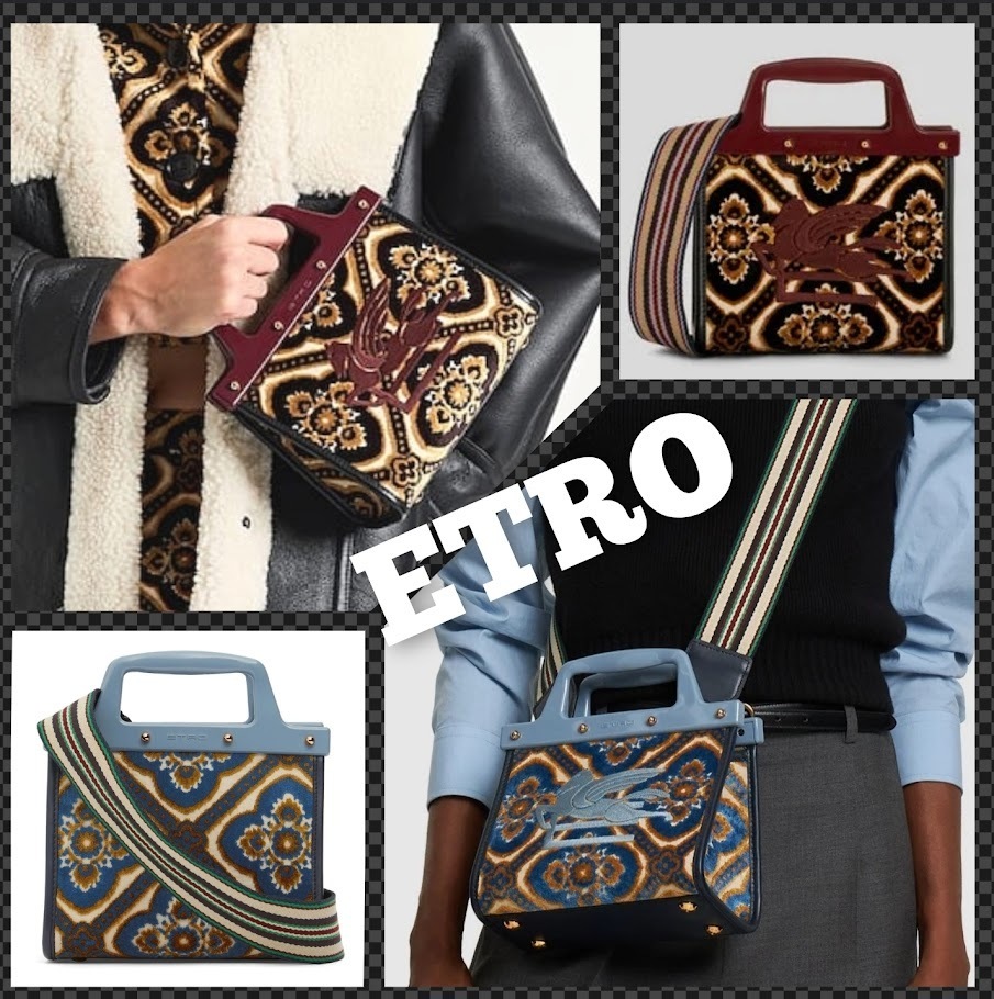 ETRO ジャガード ミニ ラブトロッター トートバッグ