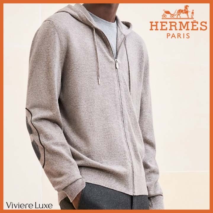 *エレガント*【HERMES】フーデッドジャケット