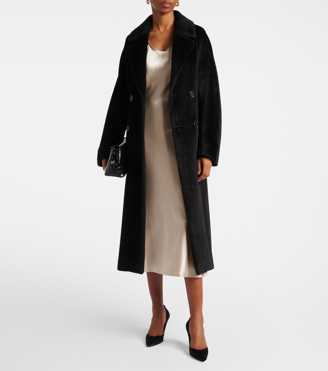【Max Mara】国内未掲載商品 Banjo シルクサテン ミディドレス Banjo silk satin midi dress in pink - Max Mara | Mytheresa