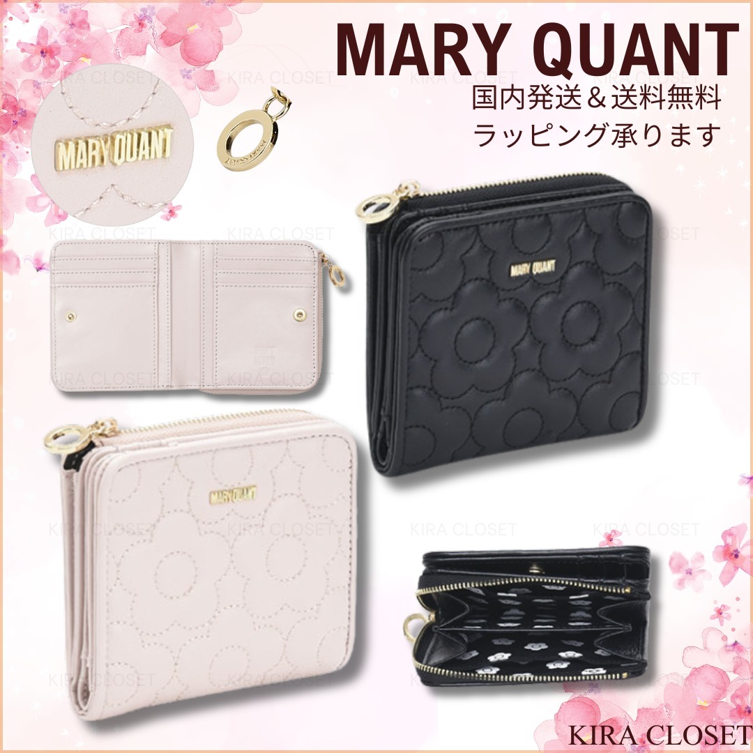 すぐ届く 可愛い【MARY QUANT】キルトフォームデイジー 財布