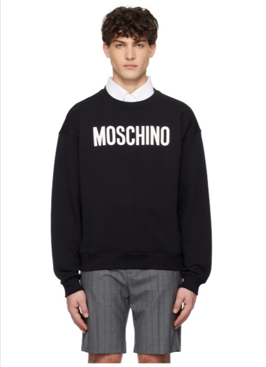 Moschino ブラック Moschino Institutional スウェットシャツ