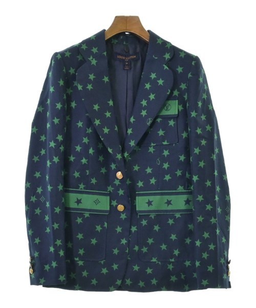 LOUIS VUITTON カジュアルジャケット 紺x緑(星柄) 4103424N0234
