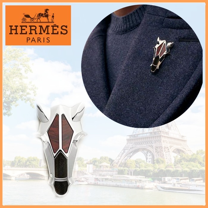 【HERMES 最新作】大人カジュアル人気ブローチDestrier Minerale