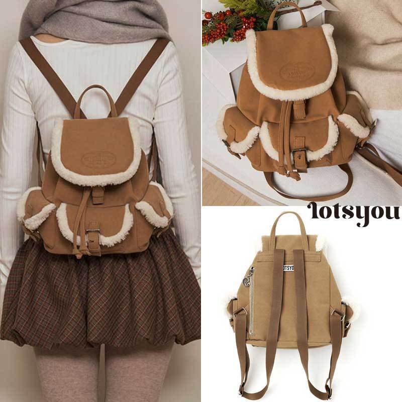 ☆LOTSYOU☆Nostalgia Chubby Shearling Backpack 韓国発