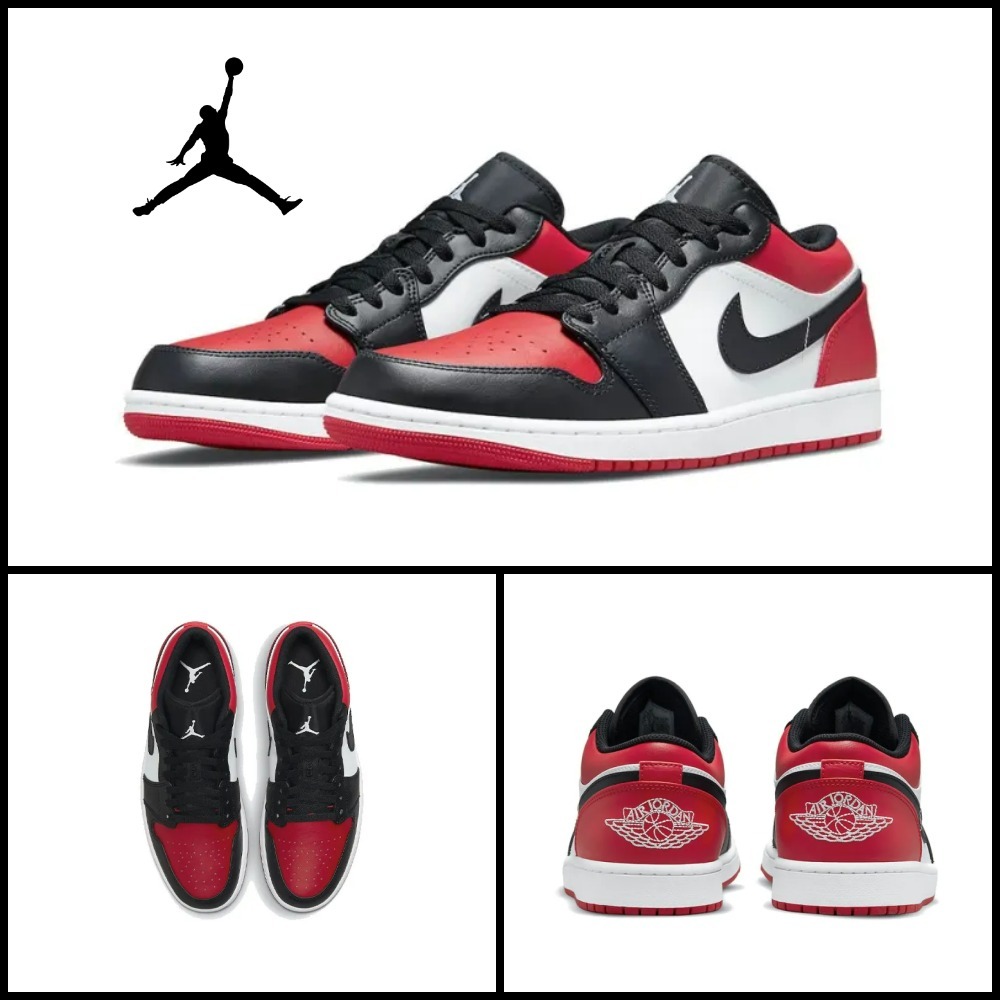 【Nike】 Jordan 1 Low Bred Toe◆大人気◆ 553558-612