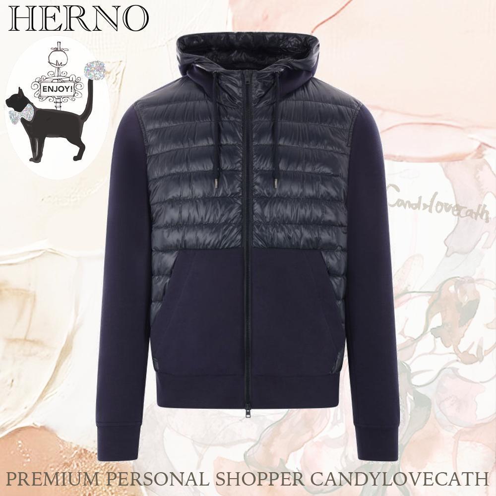 ダウンジャケット HERNO JERSEY AND ULTRALIGHT NYLON DOWN JACKET